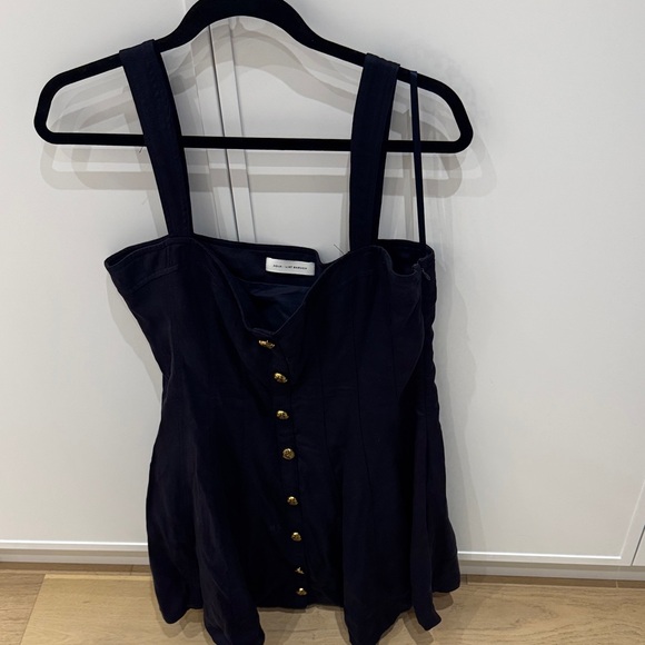 Aqua Dresses & Skirts - Aqua Black Sleeveless Blouse with Gold Buttons